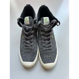 Cariuma Knit High Top Sneakers Charcoal Gray Lace Up  Shoes Men's 9 Women's 10.5